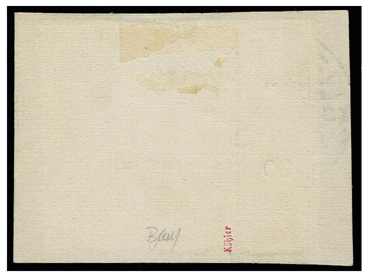 10 M. vom linken Rand mit Stempel "BLIESKASTEL  12 APR 20" auf Brieftsück, sign. Köhler (Mi. 320.-)