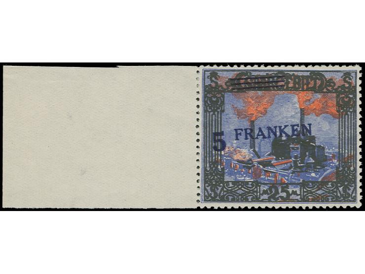 5 Fr. mitverschobenem Aufdruck, postfrisch, Fotobefund Geigle BPP