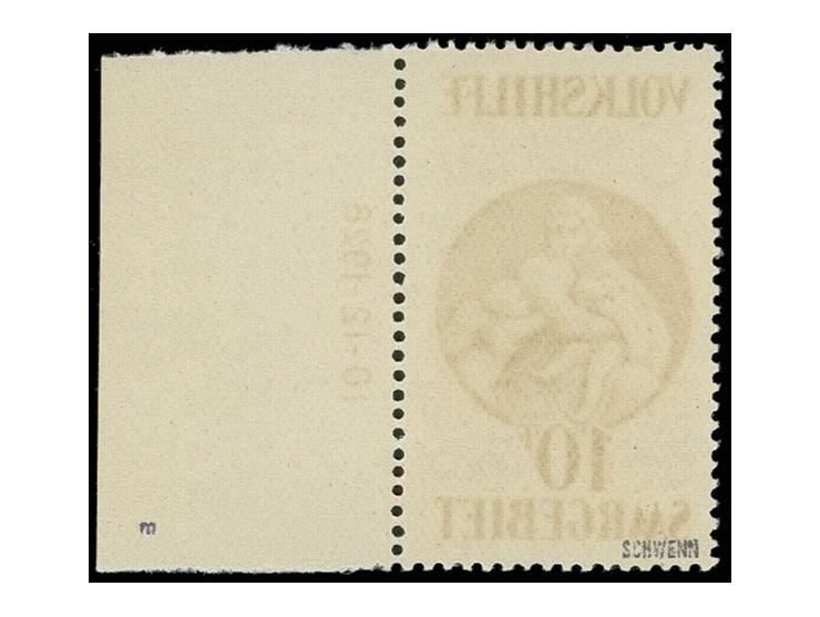 10 Fr., Randstück mit Druckdatum, postfrisch, sign. Schwenn (Mi. 900,00)