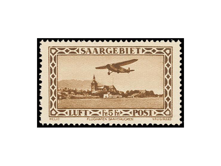 5 Fr. mit Plattenfehler "Blitzableiter", postfrisch, Kabinett