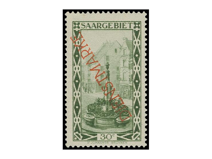 1927, 30 C.,  Aufdruck in lebhaftbräunlichrot,ungebraucht mit Anhaftungen, u.a. sign. Dr. Dub und Hoffmann BPP sowie Fotobefu