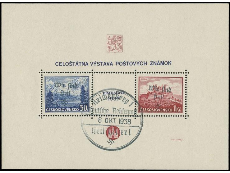 Bratislava-Block mit Sonderstempel, einwandfrei, private Signatur und Fotoattest Brunel