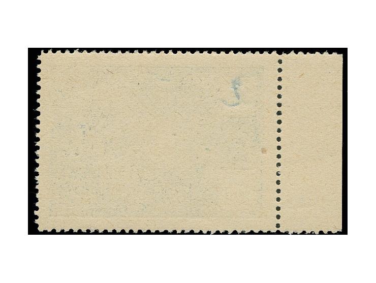 50 Fr., linkes Randstück mit fehlendem Rotdruck, postfrisch, Kabinett, Fotoattest Krischke