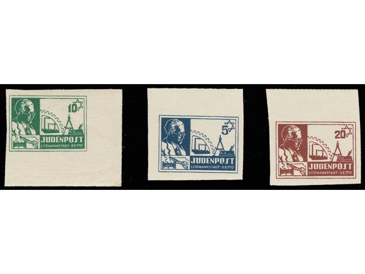 5-20 Pfg., je als Rand- bzw. Eckrandstück, ungebraucht, Pracht