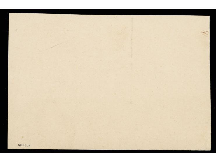 1941, Probeabzug: 1 P. schwarz  ungummiert auf Kartonpapier im 6er-Block aus der linken unteren Bogenecke, Kabinett, selten, 