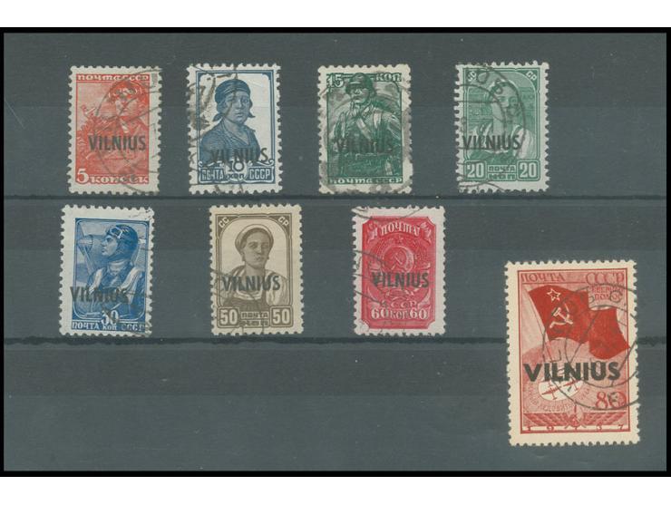 1941, 5-80 K. kpl., gestempelt, Pracht, sign. Krischke, 80 K. sign. Klein BPP