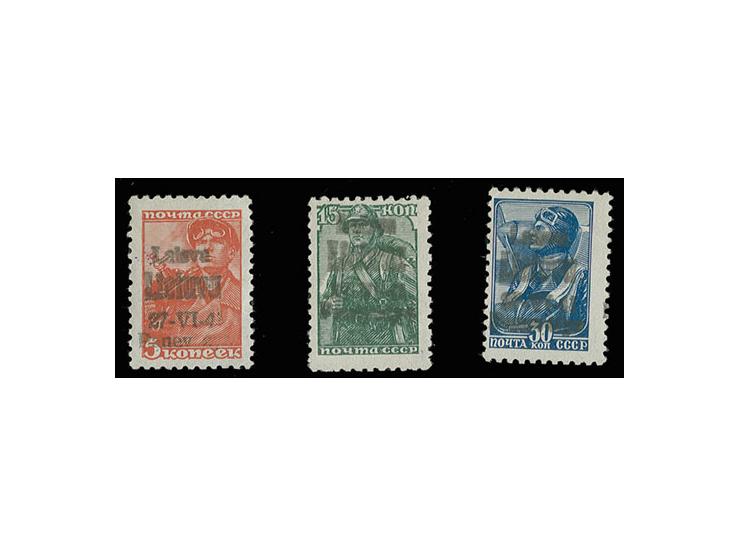 1941, 5-30 K. mit Handstempelaufdruck, postfrisch, Kabinett, Fotoattest Klein