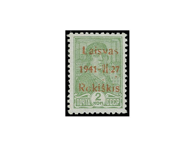 1941, 2 K. mit rotem Aufdruck in Type III, postfrisch, Kabinett, Fotoattest Klein