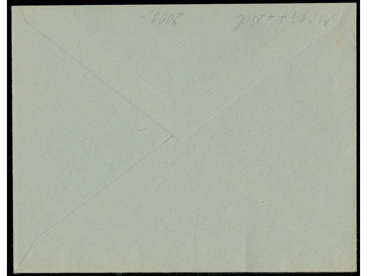 Pavillon 60 K. mit Aufdruckfehler "Text in Type III, Zahlen in Type II" mit Stempel "TELSIAI -9.VII.41" auf beschriftetem Ums