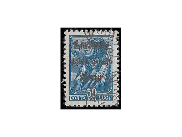 1941, schwarzer Aufdruck: 30 K. mit doppeltem Aufdruck in Type I, sauber gestempelt, Pracht, sign. Krischke