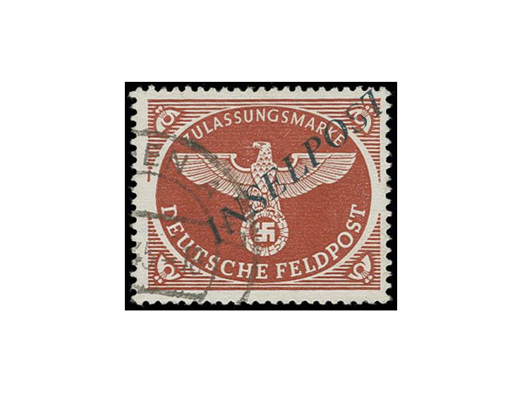 1944, Agramer Aufdruck gezähnt, Aufdruck schwarzblau, entwertet mit Heimatstempel, ganz schwache unauffällige Knitterspur, si