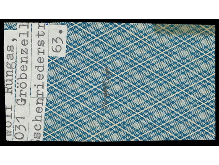 dito, mit Stempel "FELDPOST d 08.2.45" von Chania auf Briefstück, bis auf einen kurzen Zahn tadellos, signiert Rungas und Fot