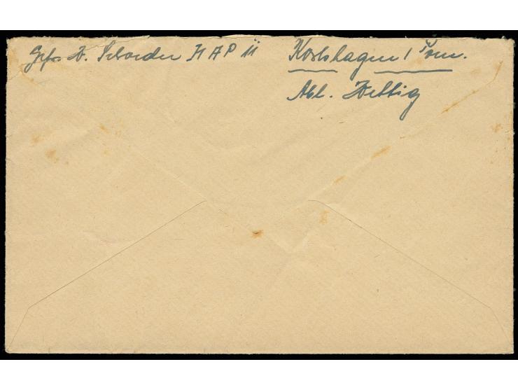 1943, "Heimat-Artillerie-Park 11 / Karlshagen/Pommern", Briefstempel (Tarnname für Peenemünde) auf Brief mit stummem Tagesste