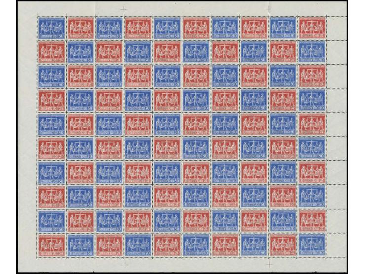 1948, Exportmesse 24 und 50 Pfg. im kompletten Zusammendruckbogen, postfrisch, teils kleine Farbanhaftungen, sonst in guter E