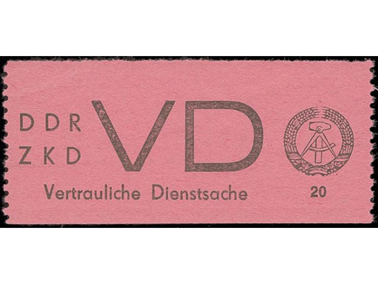 Für vertrauliche Dienstsachen: 1965, 20 Pfg. auf durchgefärbtem Papier, postfrisch (Mi. 3200,-)