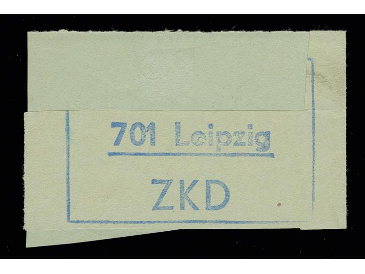  20 Pfg. mit Stempel "LEIPZIG -4.9.65" auf Briefstück