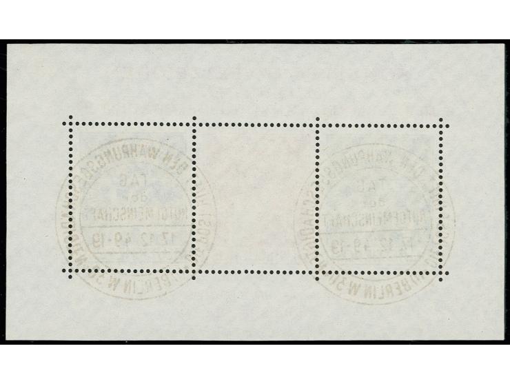 Währungsgeschädigten-Block, mit Ersttagssonderstempel, Fotoattest Schlegel BPP