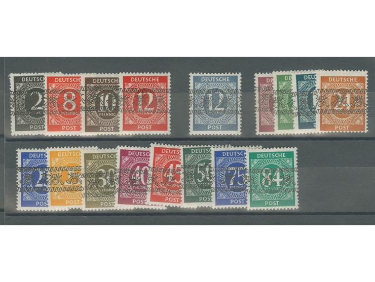 mit Bandaufdruck: 2-84 Pfg. mit kopfstehendem Aufdruck, postfrisch, sign. Dub, Fotoattest Schlegel BPP
