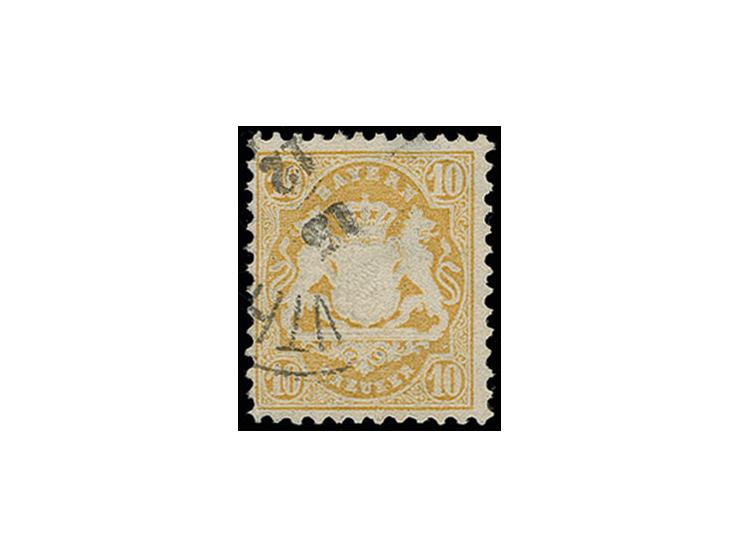 1875, Wappen 10 Kr. dunkelchromgelb, gestempelt, tadellos, Fotokurzbefund Schmitt BPP