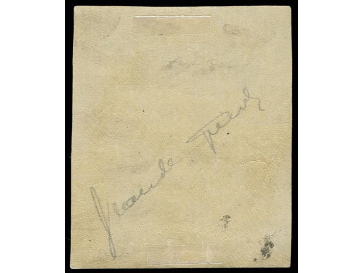 1859, 5 Sgr. gelbgrün im Unterrandviererblock, ungebraucht mit Originalgummi, Sperati-Fälschung in Typen B,C,D,E, gute Erhalt