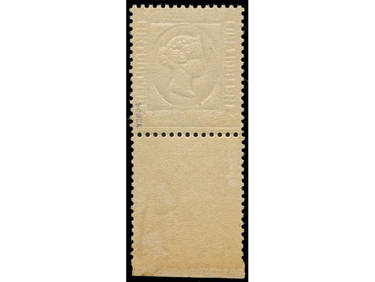 1 Sch. dunkelrötlichkarmin/mittelgelbgrün, Unterrandstück, postfrisch mit Falzspur im Rand, sign. Borek (Mi. 550,-)