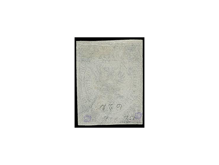 1859/62, Wappenausgabe mit Wz. ½ Sch. dunkelviolettgrau, sehr schön farbfrisch und voll- bis meist breitrandig, sauber entwer