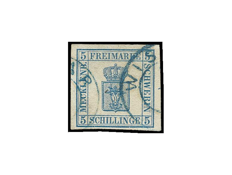 5 S. blau, sauber gestempelt, Sperati-Fälschung, gute Erhaltung, mit Bleistiftsignatur