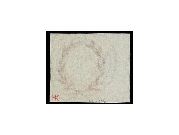 ½ Sgr. rotorange, breit- bis überrandiges Randstück mit Reihenzähler "8" mit zentrisch aufgesetzter Nummer "981" MÜNCHEBERG, 