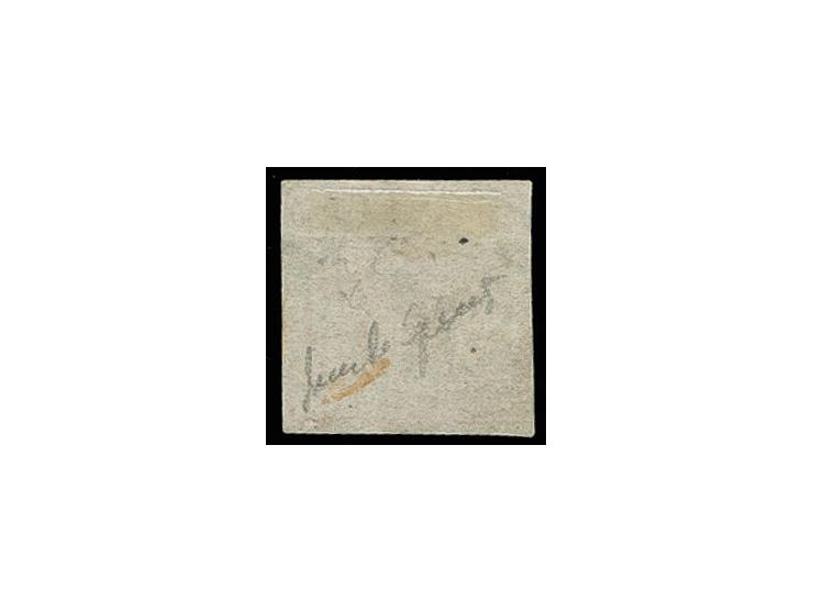 1850, 3 Pfg. rot, sauber gestempelt "PLAUEN 4 JAN 52", Sperati-Fälschung Type B, gute Erhaltung, mit Bleistiftsignatur