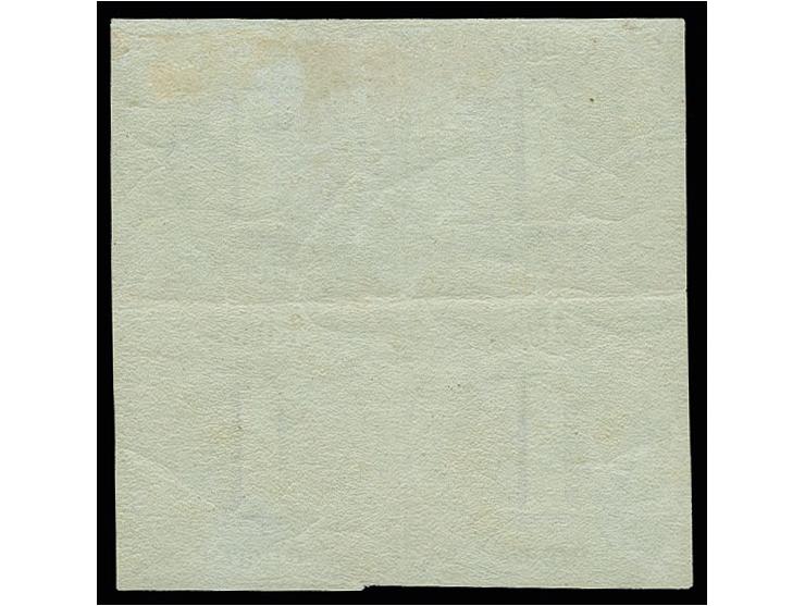 1852/58, 1 Kr. auf olivgrau im 4er-Block, an zwei Stellen leicht berührt, sonst vollrandig und farbfrisch, ungebraucht mit Or