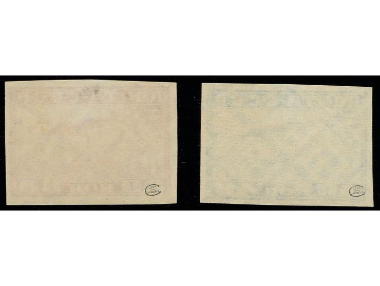 1930, Air post Zeppelin 40 kop. and 80 kop., imperforated, unused with slight hinge remnants