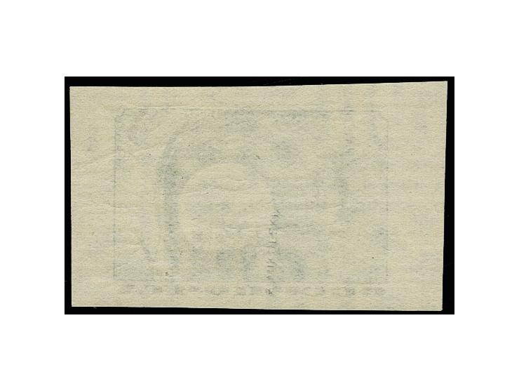 5 kop., imperforated proof in green, ungummed, certificate Mikulski