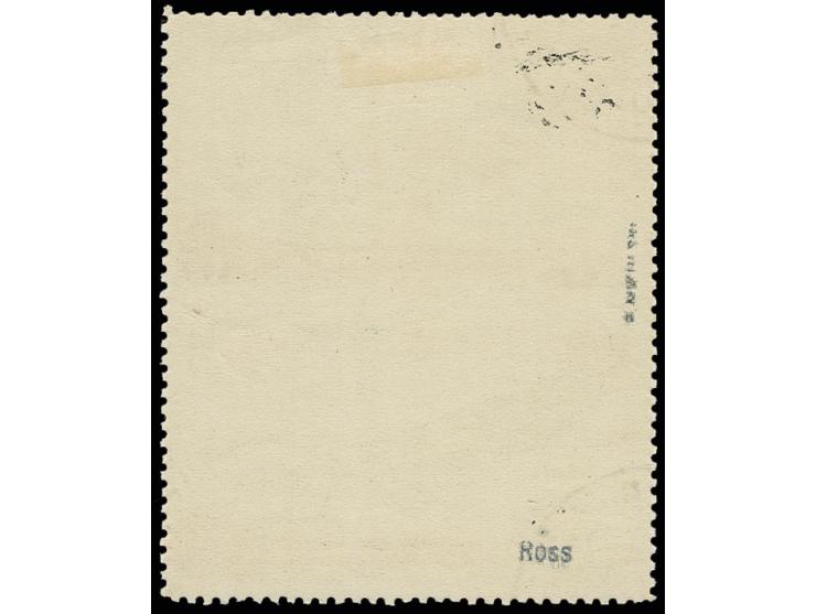 Air Mail 30 kop.  in vertical pair, imperforated between, used, signed Mikulski