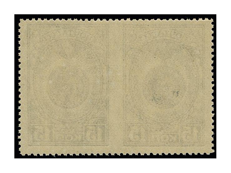 XXX LOS ENTFÄLLT XXX 15 kop. in horizontal pair,  imperforated between stamps, unhinged mint, not listed in the catalogues