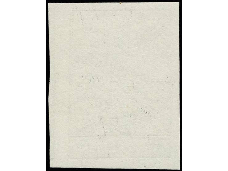 3 kop. imperforated with part of neighbouring stamp showing variety 'all colours missing except black', unhinged mint