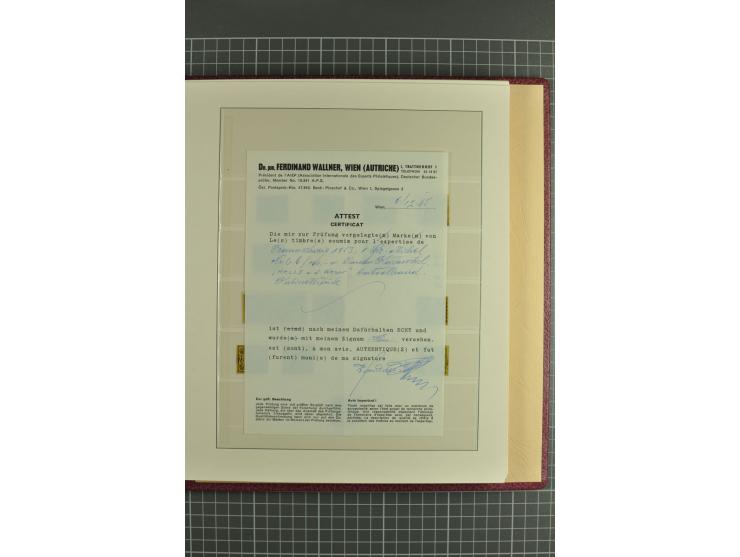 Die verbleibende Marken- und Briefesammlung in 2 gut gefüllten Lederalben, dabei Nr. 1 (17+Paar+2 Vorderseiten+1 Brief), 2 (1