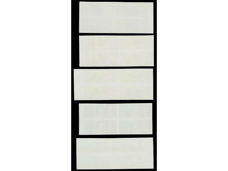 Soviet Circus 1-10 kop., each as imperforated block of four from sheet margin, unhinged mint