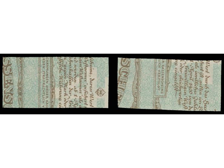 1920, Red Cross 20 and 40 kop., each as imperforated and ungummed horizontal proof pairs, certificate von Hoffmann BPP