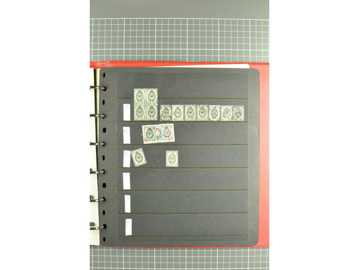 1858/1917, attractive lot of hundreds used/unused definitives incl. 1858 perforated, St. Petersburg city stamp and 1866 verti