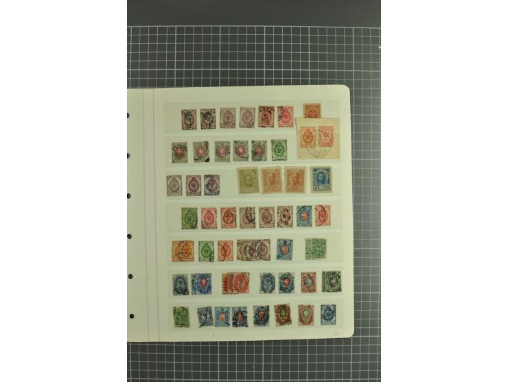 1858/1917, attractive collection hundreds used / unused stamps incl. 1858 definitive 10 kop. brown & blue imperforated, 1858 