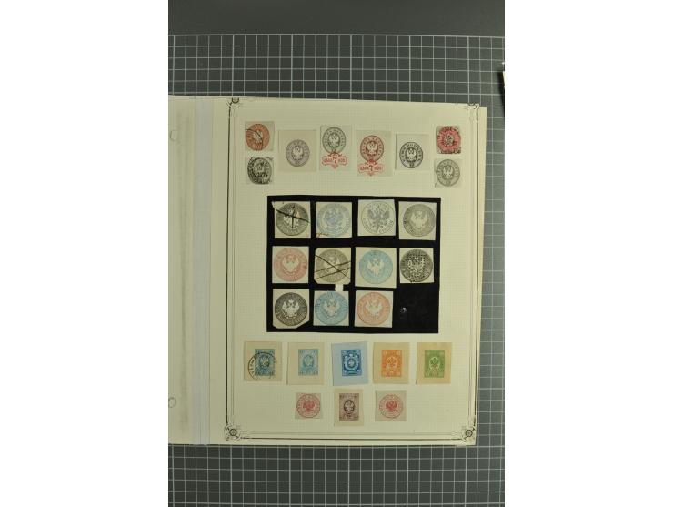 1858/1917, clean collection of hundreds used/unused stamps incl. 1858 10 kop. imperforated with removed pen cancellation, gro