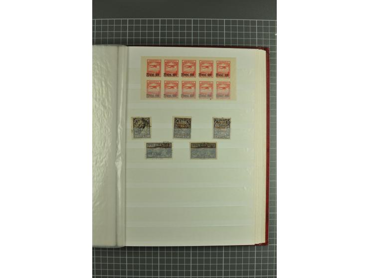 1858/1924, interesting selection of hundreds used/unused stamps incl. 1922 Berlin embassy airmail issue 12 m. & 24 m. unused,