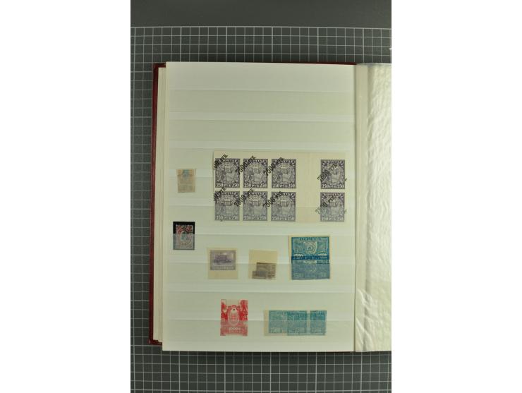 1858/1924, interesting selection of hundreds used/unused stamps incl. 1922 Berlin embassy airmail issue 12 m. & 24 m. unused,