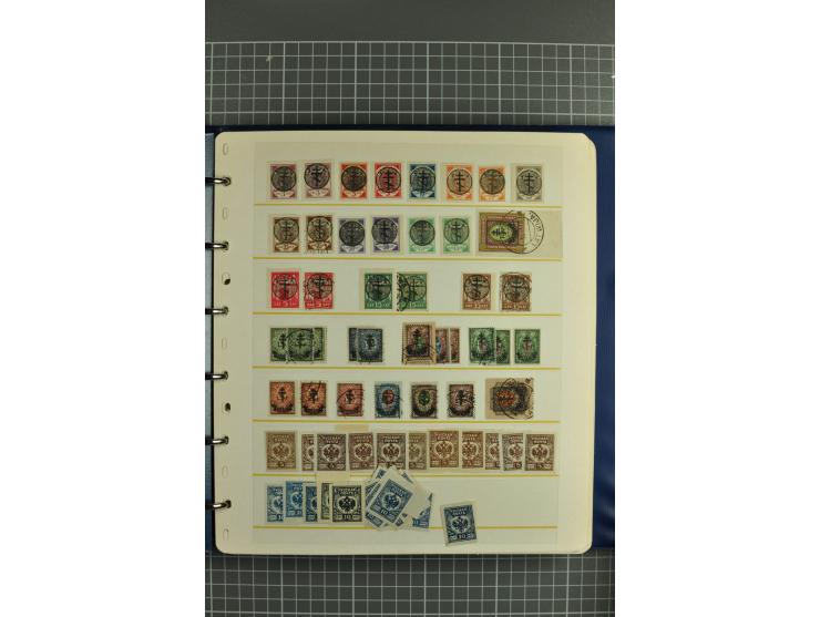 1863/1921, selection of hundreds used/unused stamps from "back of the book" areas such as Wenden, Russia in China and Levant 