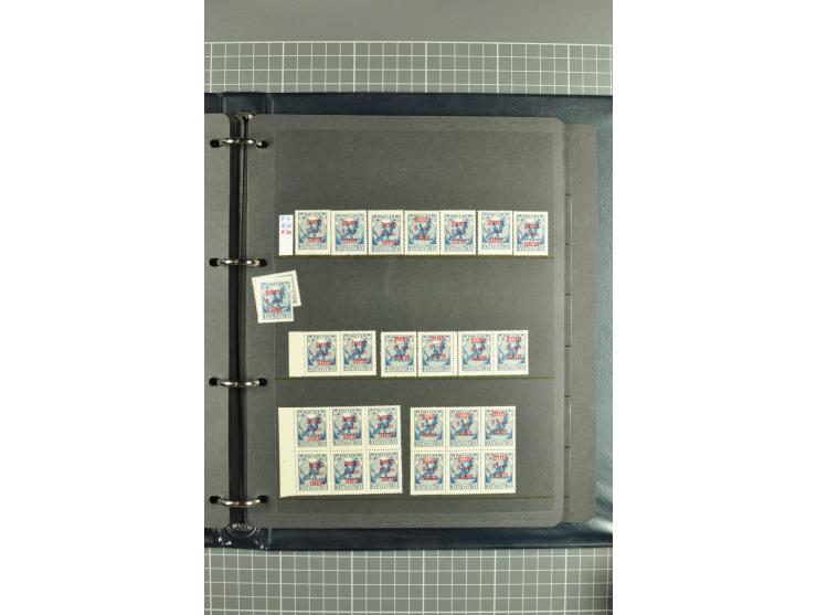 1918/27, selection of hundreds used/unused stamps, partially in larger units of the Chainbreaker issue, 1927 auxilliary defin