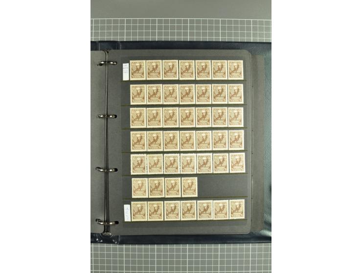1918/27, selection of hundreds used/unused stamps, partially in larger units of the Chainbreaker issue, 1927 auxilliary defin