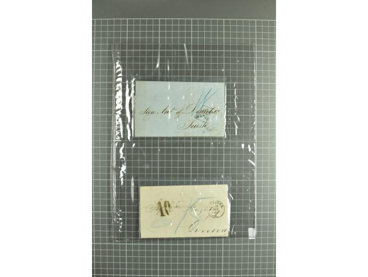 1810/85, lot of 30 prephilatelic entires and porto covers without stamps from different cities of Russia such as St. Petersbu