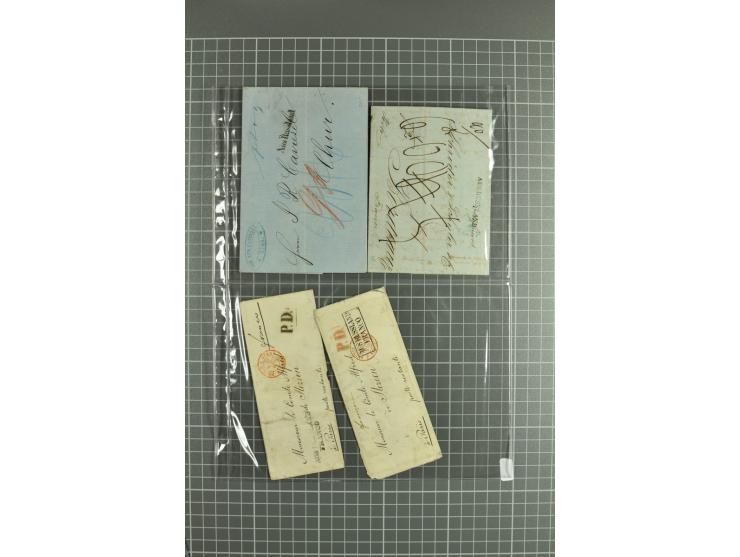 1810/85, lot of 30 prephilatelic entires and porto covers without stamps from different cities of Russia such as St. Petersbu