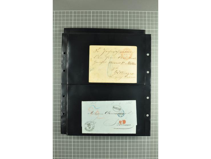 1822/74, lot of 80 prephilatelic entires and porto covers without stamps, a fine selection from different cities of Russia su
