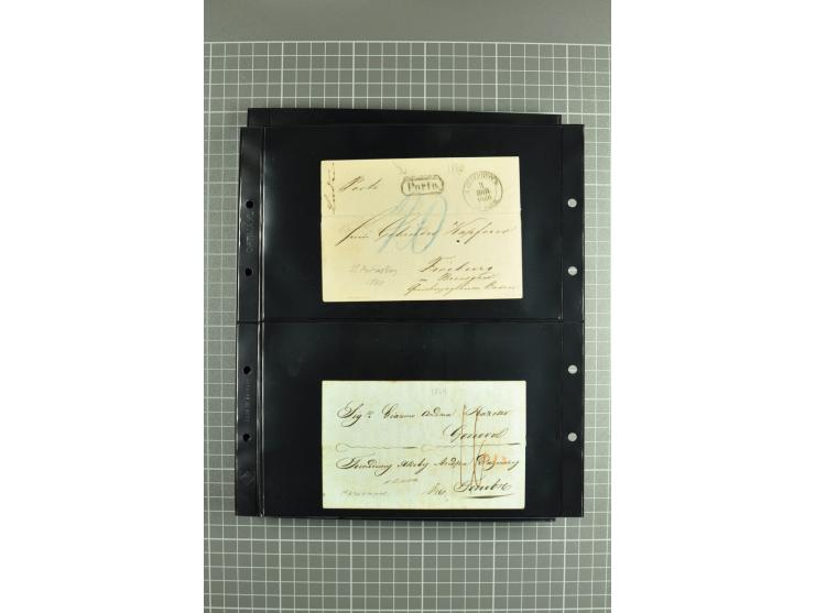 1822/74, lot of 80 prephilatelic entires and porto covers without stamps, a fine selection from different cities of Russia su